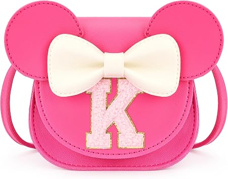 mibasies Toddler Purse Girl Gifts Girls Birthday Gifts for 3-8 - Toys for Ages 2-4 Purse, Hot Pink, Letter K