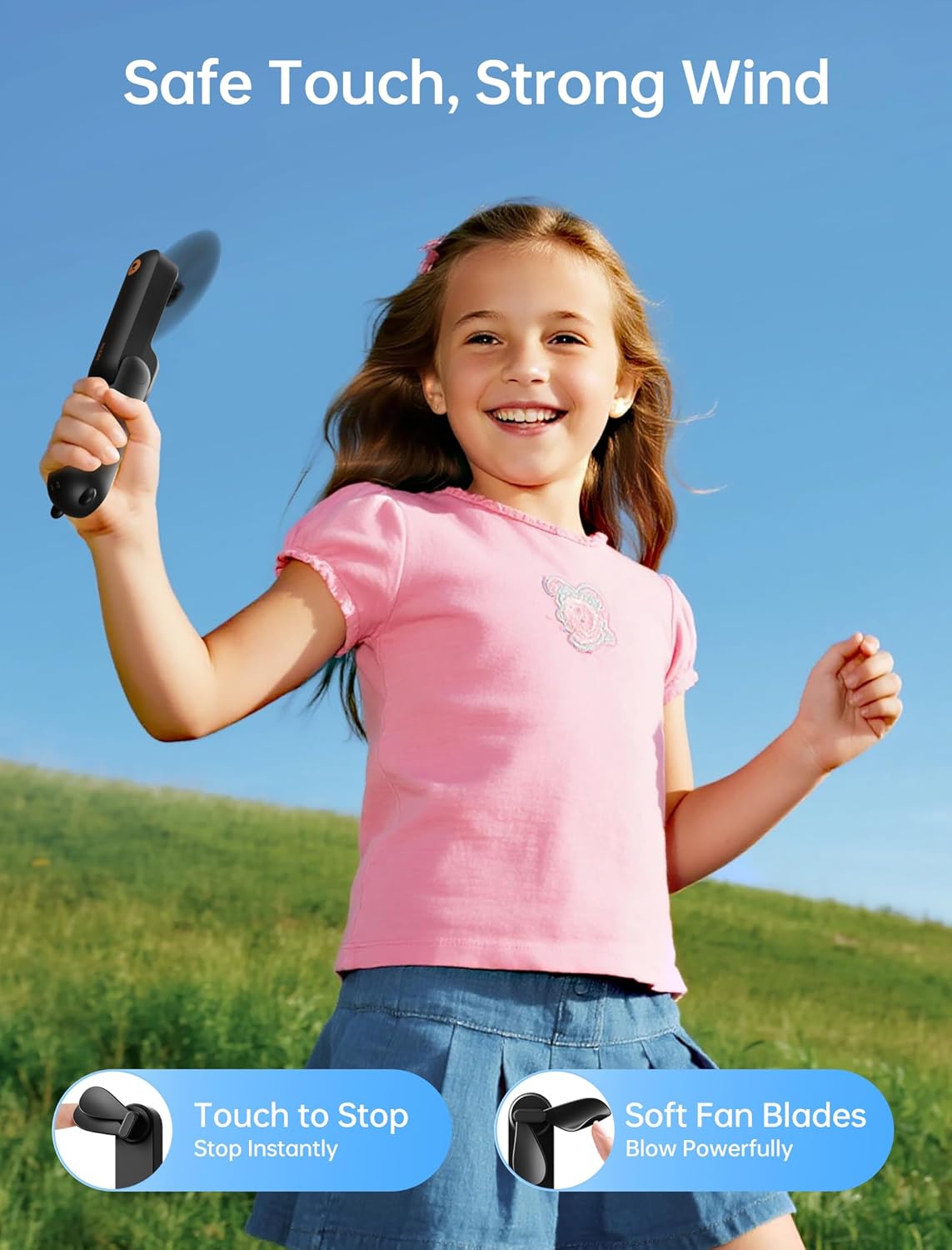 JISULIFE Handheld Fan with 4500 mAh Powerbank Max 37 Hours Runtime, Pocket Portable Battery Operated or USB Powered Folding Personal Fan, 3 Speeds, Gifts for Women Men Kids Gift for Festival(Black)