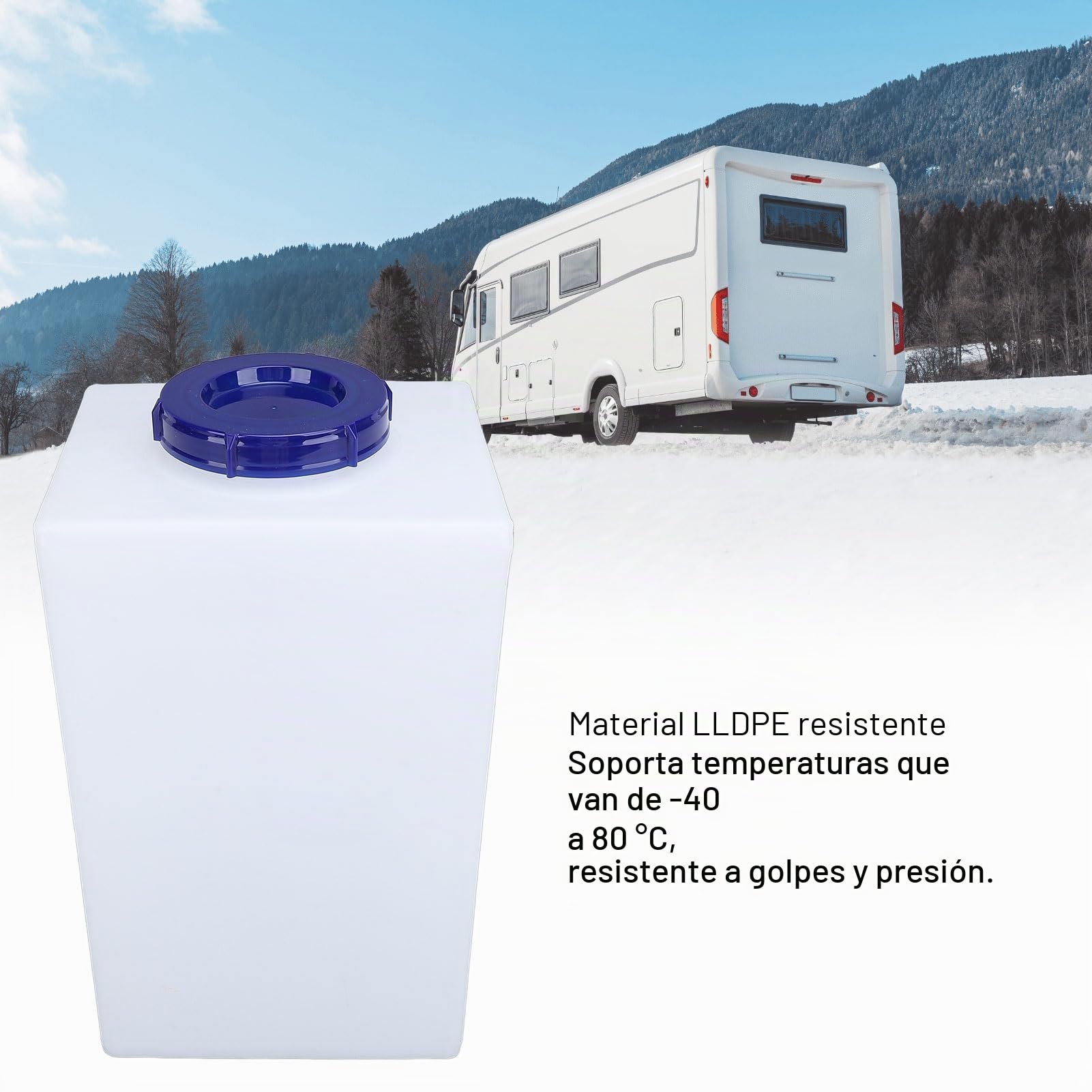 banapoy Tanque Agua 5 Galones, Tanque Almacenamiento Agua Dulce para Vehículos Recreativos, Remolques, Vehículos,Yates, Tanque Agua Dulce para Automóvil Portátil Al Aire Libre para Beber