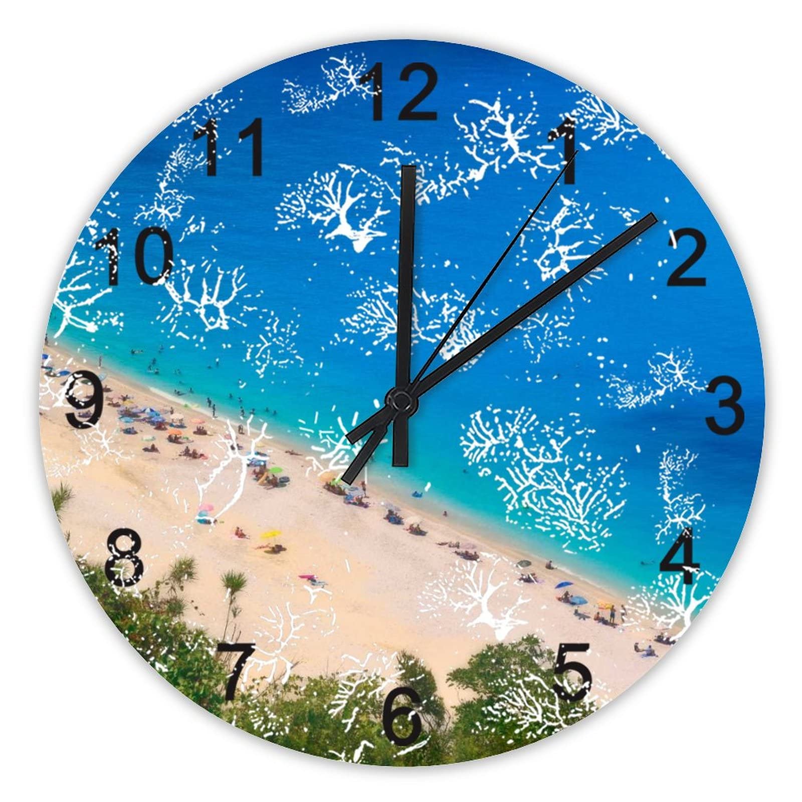 Horloge cuisine et bureau paysage marin Céfalonie 40 cm