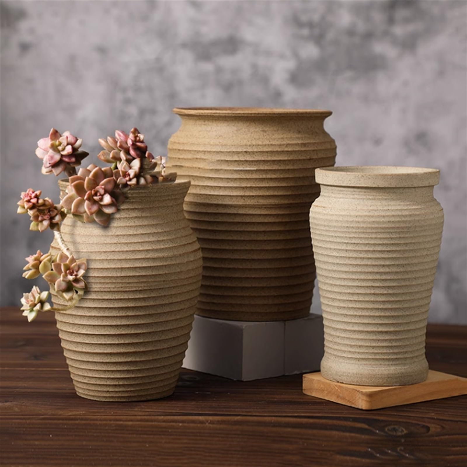 Doniczki Doniczka ceramiczna Duży dwuczęściowy zestaw zabytkowych wysokich ceramicznych słoików do doniczek do domu/biura/ogrodu