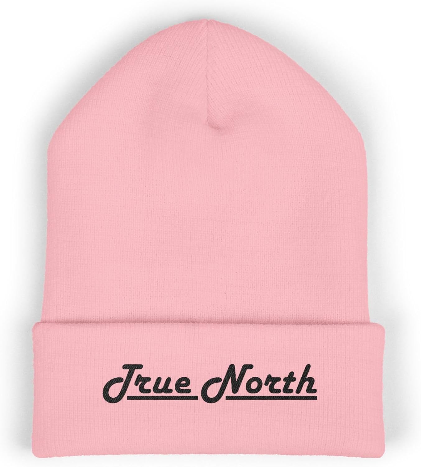 Premium Classic Cuffed Beanie Hat - True North Embroidered Message