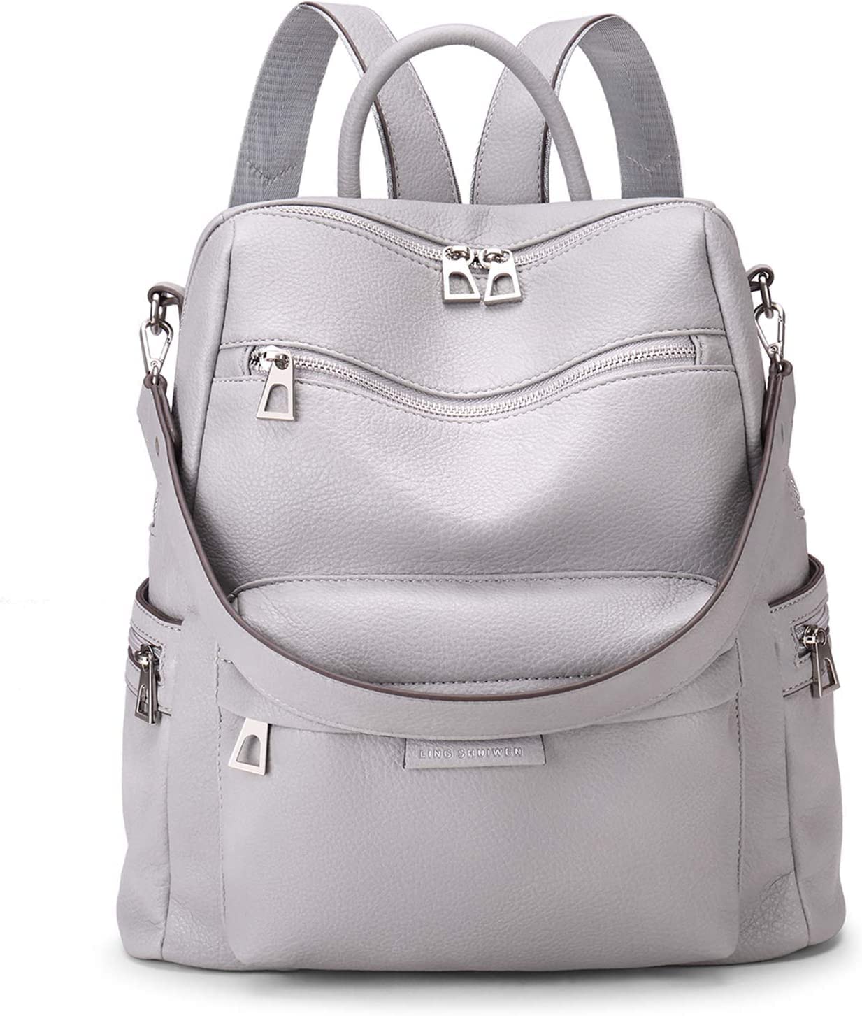 ProArch Medium 26L Backpack Purse for Women Convertible Travel Vintage PU Leather Shoulder Backpack (Grey) (B0BRJST5G5) Amazon Price History, Amazon Price Tracker