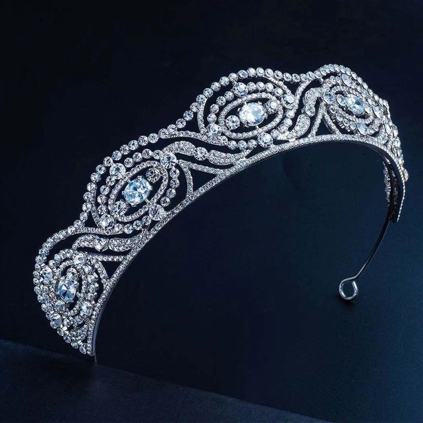 Tocados de Boda Accesorios para el Cabello de la Boda Zirconia Crystal Tiaras y Coronas Diadem Brides Fiesta de cumpleaños DIEADAS Joyas Nupciales Tocado Novia