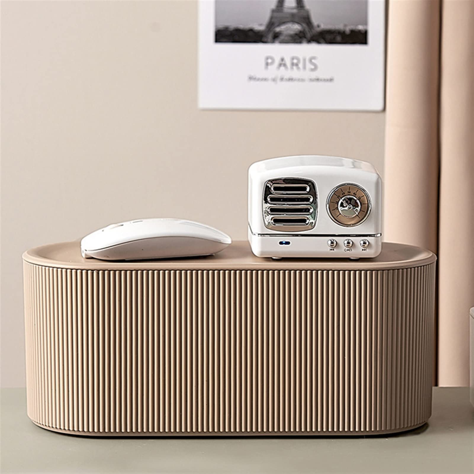 Kabelmanagementbox Kabelaufbewahrungsbox Netzteilplatine Ladegerät-Buchsen-Manager zum Verstecken von Kabeln und Steckdosenleisten Aufbewahrungsbox Home Office Protector Cable Tidy Box (Color : Coff