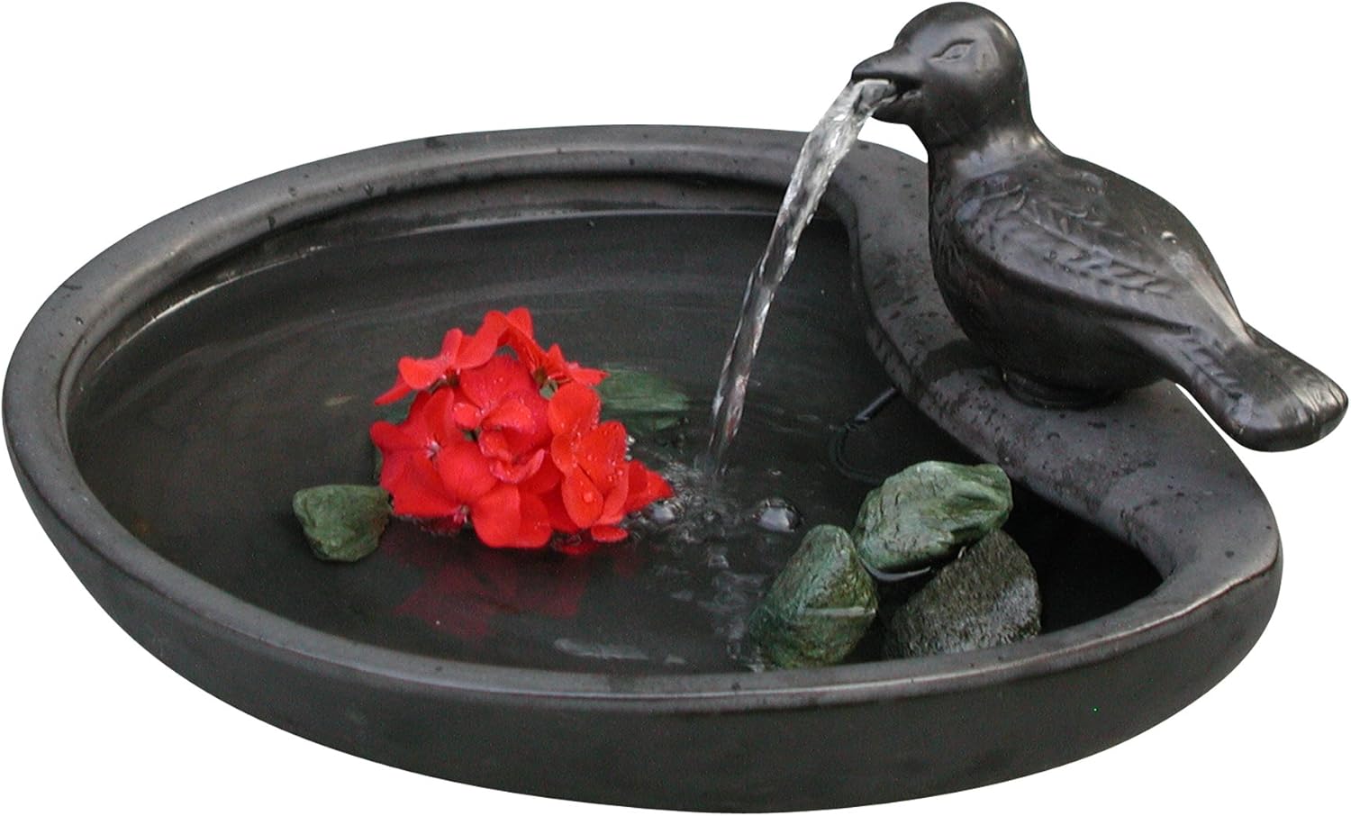 Smart Solar Solar Bird Bath, Gray