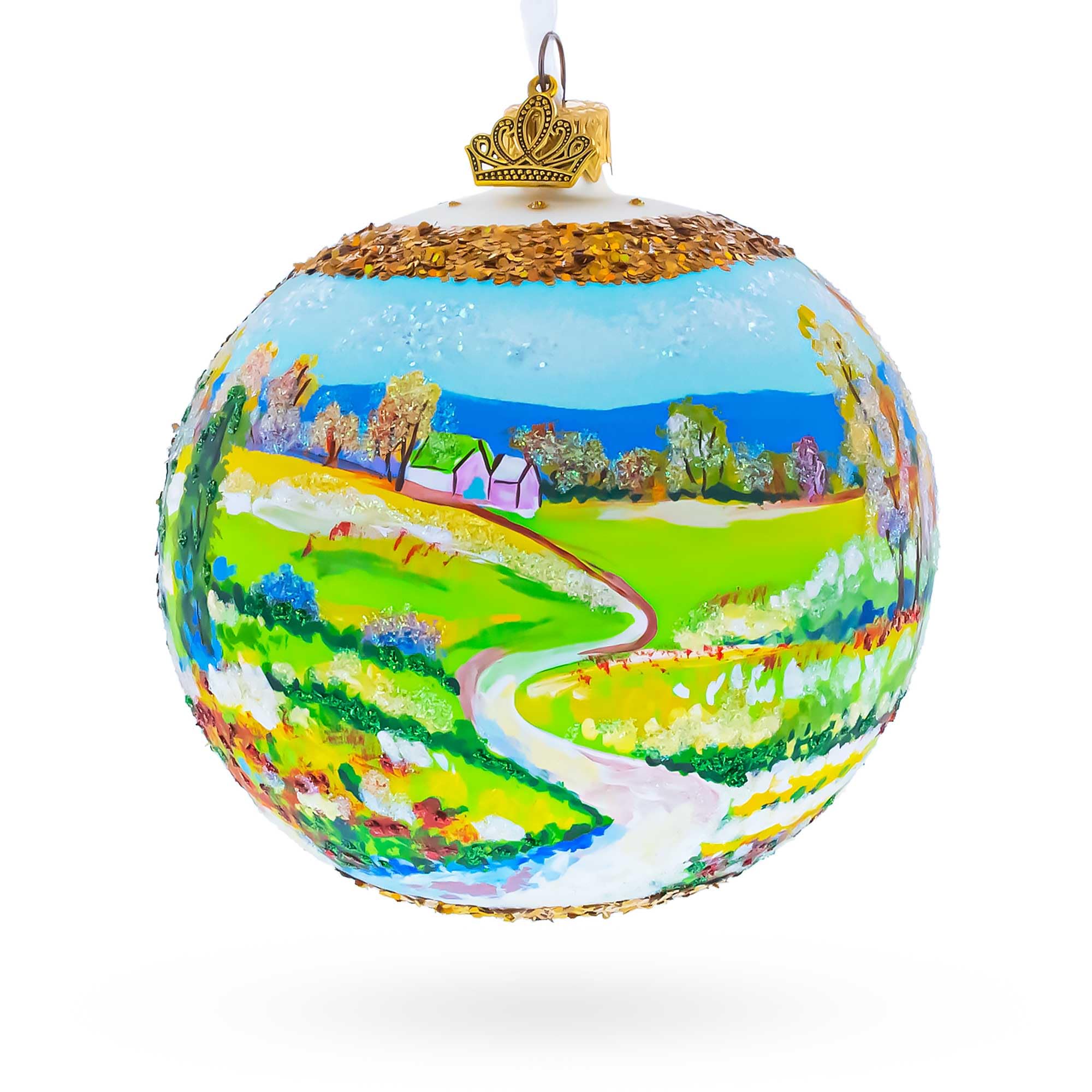 Boule en verre Décoration de Noël haut de gamme style authentique