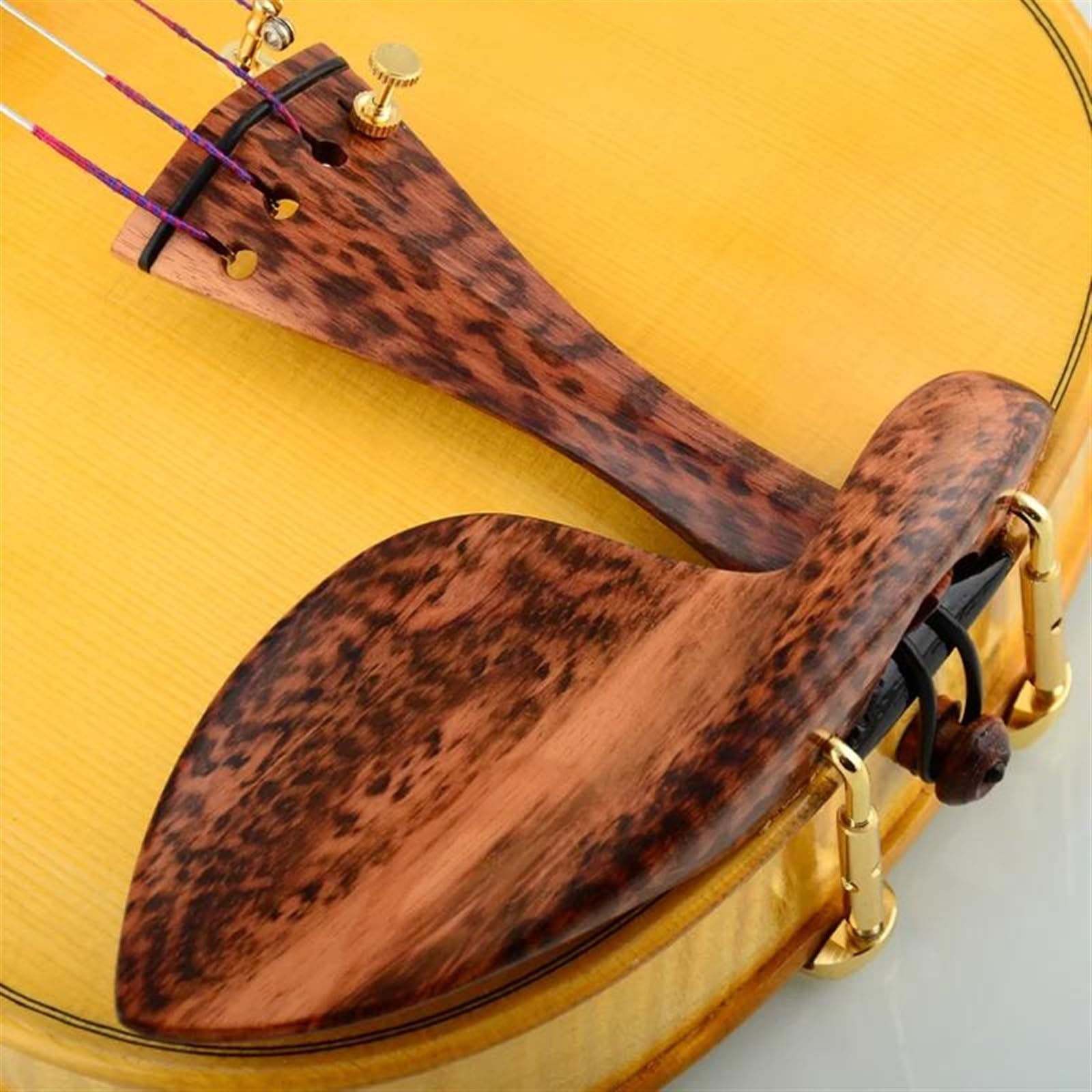 Professional Violin Violin European Tonewood Series Bright Yellow Color Wood/Rosewood Accessories Two-piece Maple Back - Image 5