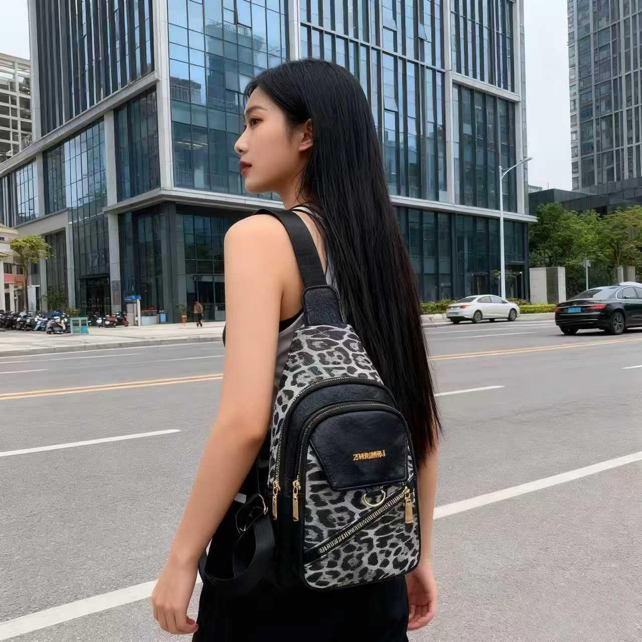 Sling Bag for Women, Leopard Print Crossbody Bag for Women Travel - Water-Repellent PU Leather-Inspired Fanny Pack with Multi-Pockets, Adjustable Strap, Ideal for Commute/Daily/Sports, /Holiday - Image 9