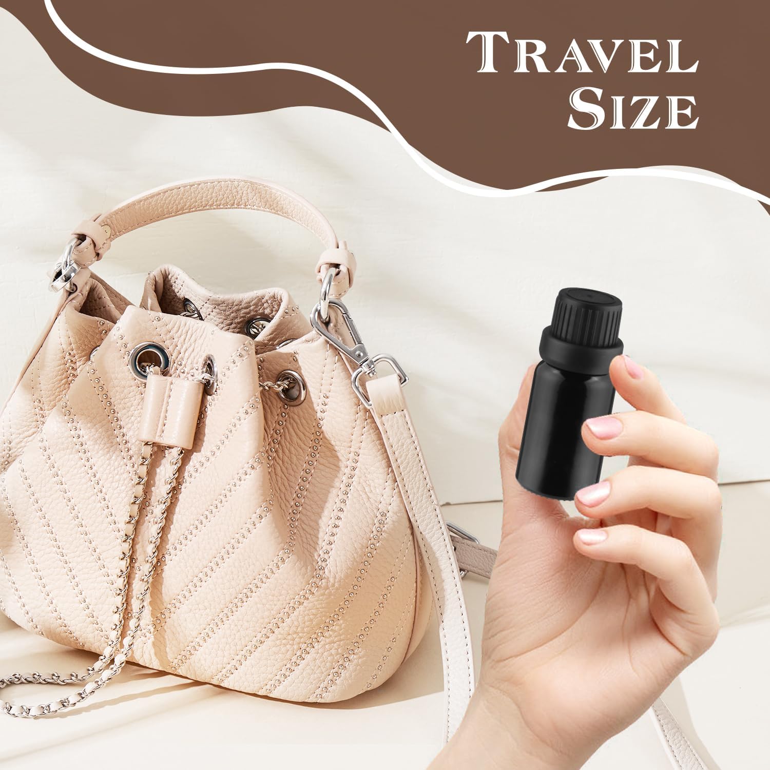 30 Pcs 10ml/0.34oz Essential Oil Bottles Refillable Small Essential Oil Dropper Jars Glass Vials Bottles with Reducers Caps, 2 x Droppers, 1 x Funnel