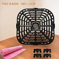 Vista 7 de Air Fryer Grill Plate for Instant Pot Vortex Plus 6 in 1 6 QT XL Air Fryers, Upgraded Air Fryer Grill Pan Crisper Tray Replacement Parts with Rubber