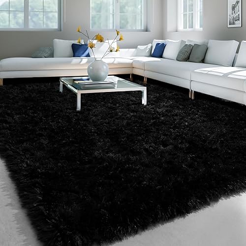 Miniatura 7 de OHWPEAT Alfombras mullidas para sala de estar, color verde turquesa, de 6 x 9 pulgadas, alfombras de felpa para habitación de niñas, niños,