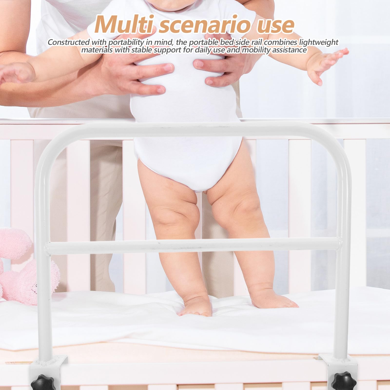 Levemolo 2 barandillas de Cama para niños pequeños - Barandilla para literas de bebé - Sistema de Seguridad de Anclaje Reforzado para protección Lateral de Dormitorio, guardería y hogar