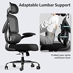 TRALT Office Chair Ergonomic Desk Chair, 330 LBS Home Mesh Office Desk Chairs with Wheels, Comfortable Gaming Chair, High Back Office Chair for Long Hours, Office Chair for Study and Work (Black)