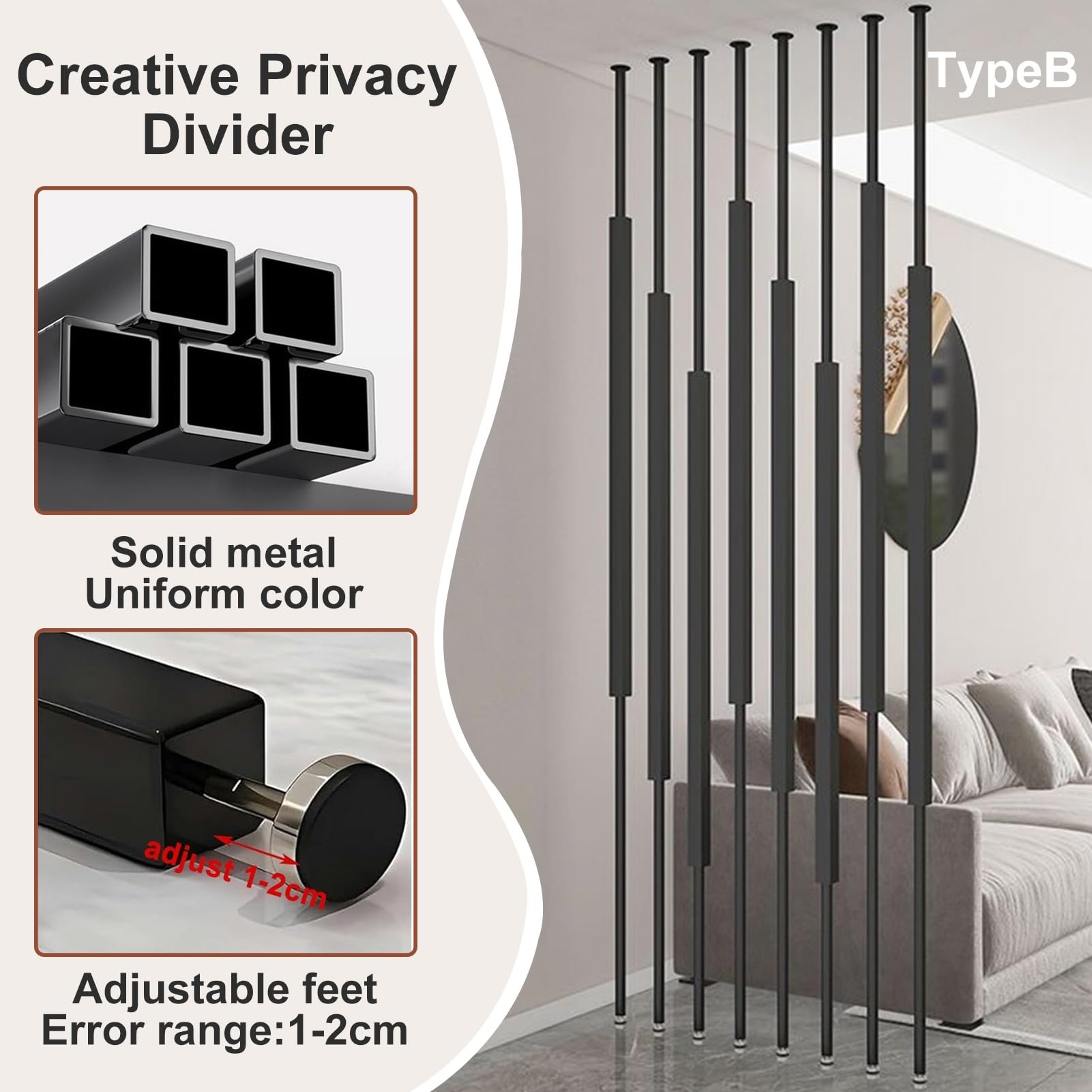 Divisori indipendenti, pannelli per la privacy, per interni, camera da letto, ufficio, parete divisoria, confezione da 10