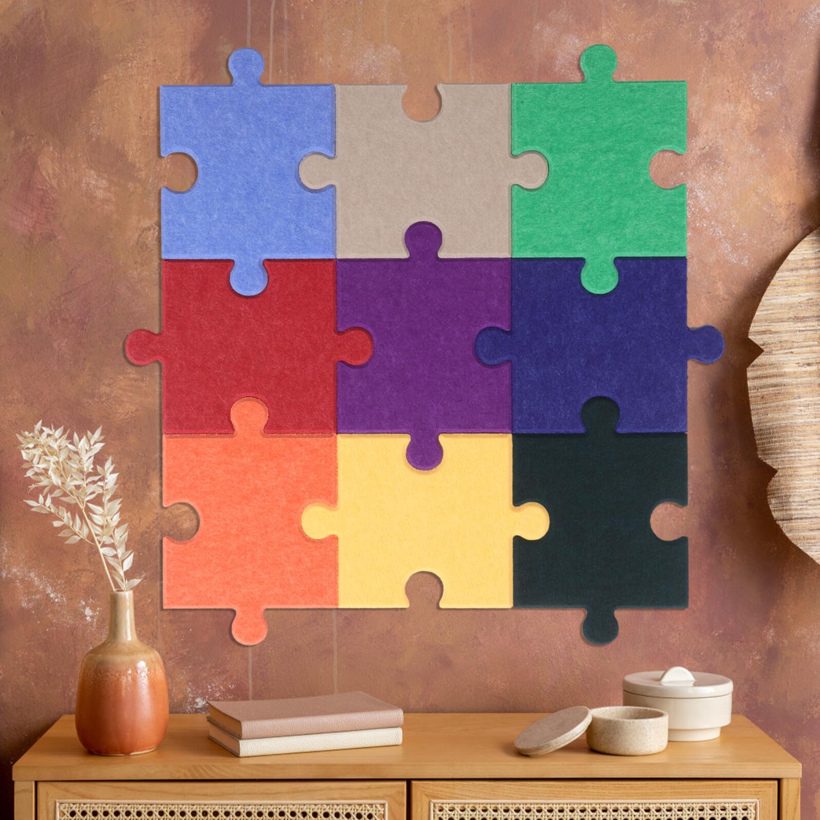 10 Stück Teiliges Selbstklebendes Filz Puzzle wandpaneel Vielseitige Dekoration für Büro Kinderzimmer und Wohnräume Schnell zu Installieren Schützende Wandaufkleber Große