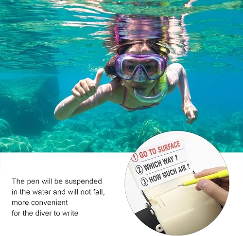 Miniatura 2 de Pizarra de escritura de buceo, escritura de muñeca, lápiz de pizarra de buceo, correa de buceo, tablero de escritura de muñeca, herramientas de