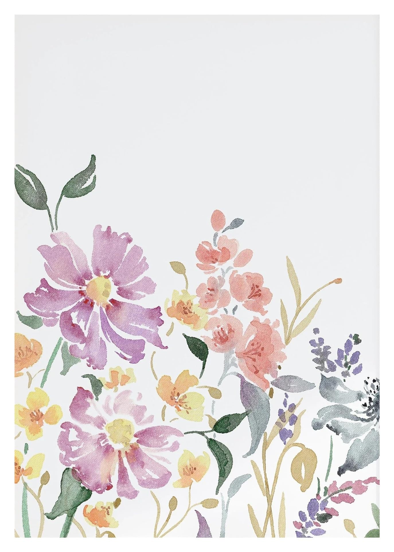 XENITE Wall Art Canvas Prints Watercolor Wildflower Watercolor Botanical Flower Poster Prints Plant Boho Wall Art Canvas Painting Pictures Living Room Decor(G,40X50cm)