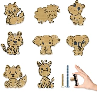 8Pack Cute Wood Kids Safari Animal Lion Elephant Cabinet Cupboard Room Furniture Drawer Dresser Knobs Pulls Nursery Knob Handle