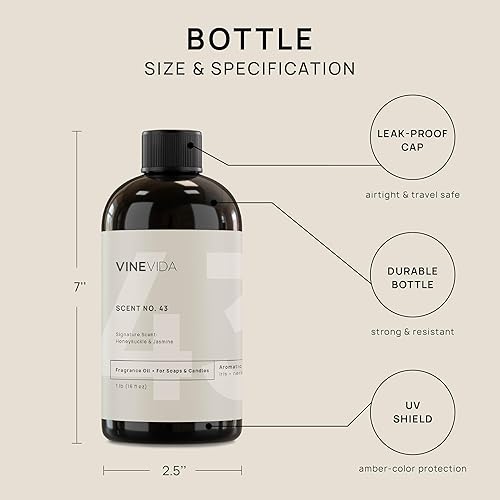 Miniatura 1133 de VINEVIDA [4 onzas] Aceite de fragancia de madera de teca de caoba para fabricación de velas y fabricación de jabón, aromas de velas prémium para