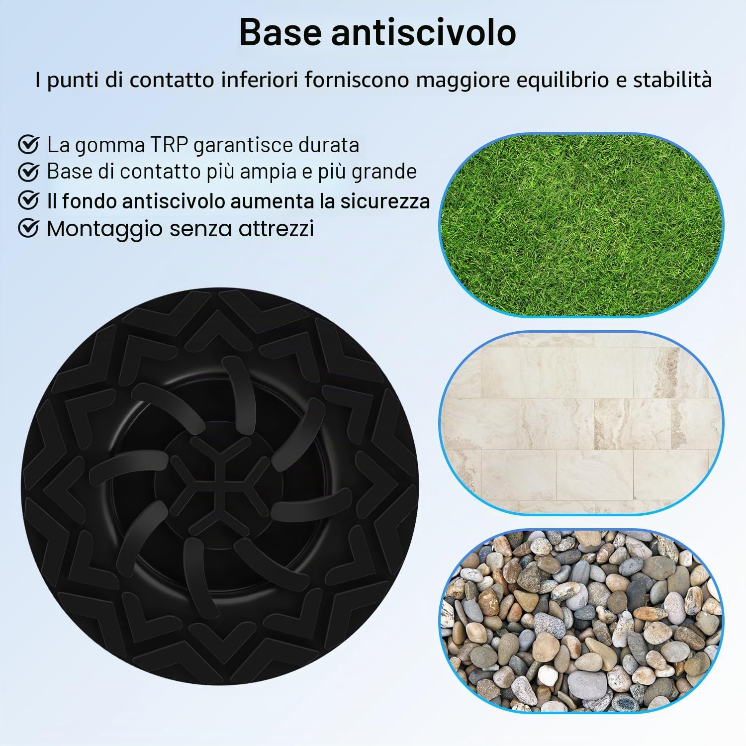 Puntali in Gomma per Bastoni da Passeggio (2 Pezzi), Punta in Gomma per Tutti i Terreni, Ricambio Resistente e Rinforzato per Bastoni e Stampelle, Adatto a Bastoni Pieghevolii
