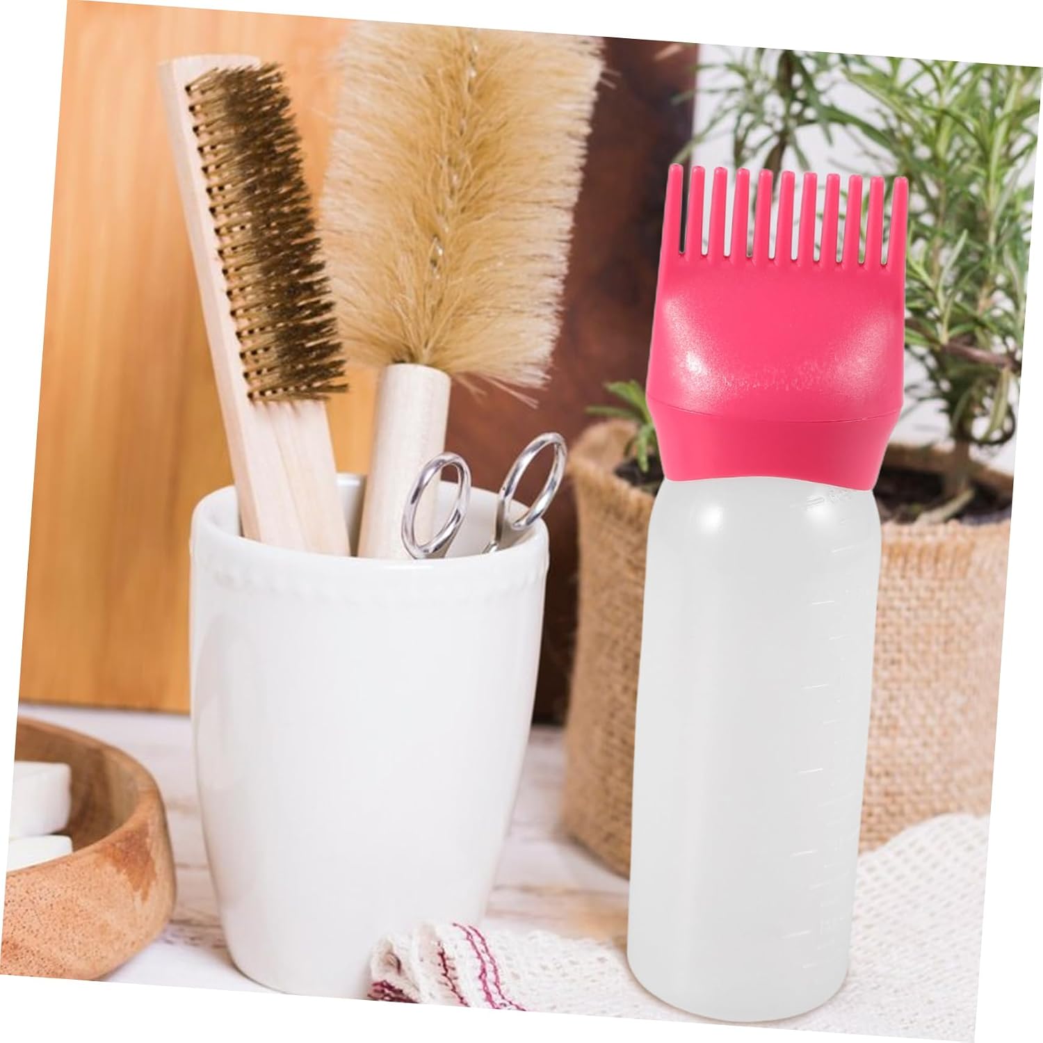 WOONEKY 3pcs Hair Color Applicator Bottle with Root Comb for Hair