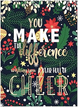 Posty Cards Cheerful Holly Employee Holiday Cards, 25 Pack