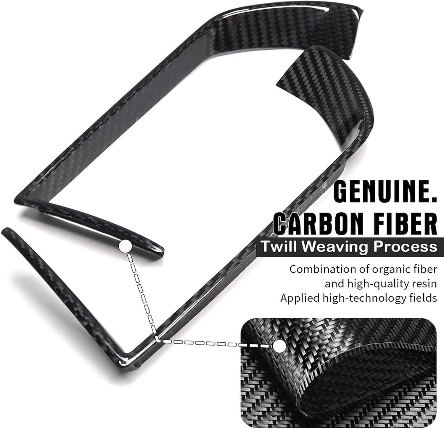 Car Center Console Dash Navigation Air Vent Trim for Dodge Ram 1500 2500 3500 TRX Limited Longhorn 2019-2023, Genuine Carbon Fiber Interior Air Condition Outlet (Style B)