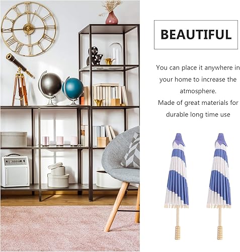 Miniatura 7 de VALICLUD Sombrilla de papel de aceite, sombrilla china hecha a mano, sombrilla de papel con patrón de flores, sombrilla con mango de madera,