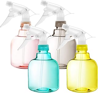 Youngever 4 Pack Empty Color Plastic Round Spray Bottles 16 Ounce