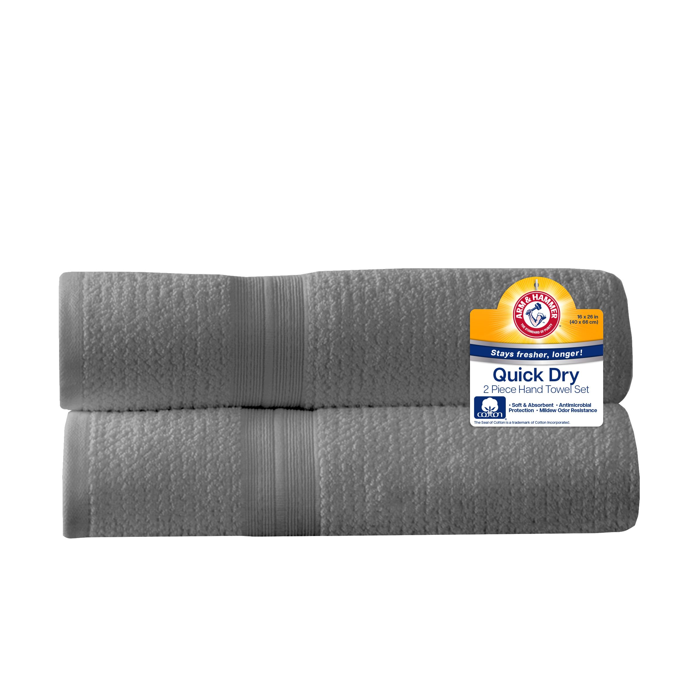 Essuie-mains séchage rapide Arm & Hammer gris à haute performance d'absorption