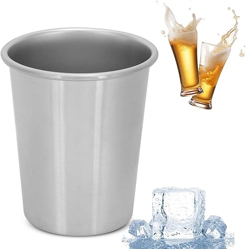 Taza de cerveza portátil para acampar, taza de agua portátil antideslizante de acero inoxidable 304 para uso doméstico, ideal para cóctel, whisky,
