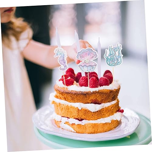 Miniatura 4 de Gadpiparty 60 Pcs Mermaid Cake Insert Mermaid Theme Birthday Decorations Ocean Party Appetizer Picks Mermaid Cupcake Topper Under The Sea Cupcake