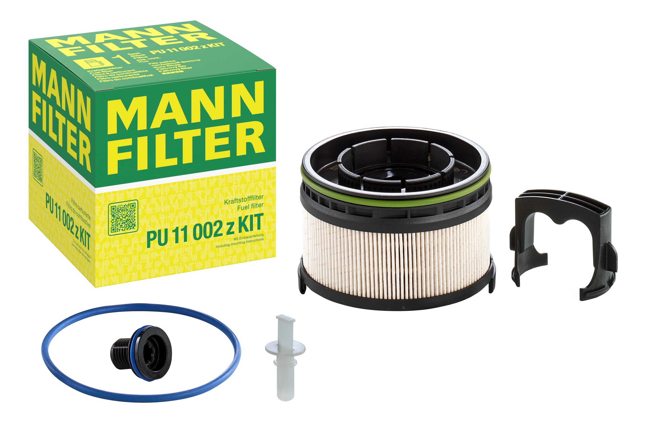 MANN-FILTER, PU 11 002 z KIT Filtro de combustible | Para Turismos, Protección sistema combustible, Protección inyectores, Combustible limpio, Calidad original OE
