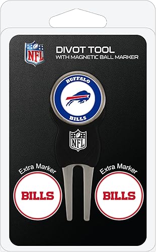 Vista 35 de Team Golf NFL Divot Tool con 3 marcadores de pelota de golf, marcadores son magnéticos extraíbles de doble cara esmaltado