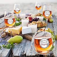 Vista 7 de Zonon 600 calcomanías de bebida para tazas, botellas de agua, etiquetas en blanco para bebidas pertenecientes a calcomanías para recepción de boda