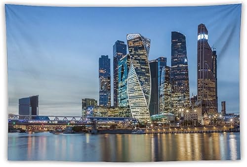 Tapiz decorativo para pared, diseño de ciudad de Moscú, decoración de cortina, dormitorio, hogar, sala de estar, tapices de pared, 40 x 60 pulgadas