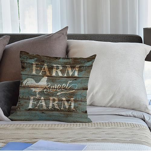 Miniatura 4 de HGOD DESIGNS Framhouse - Funda de almohada, decorativa, gallo, con citas, granjas y granjas, fundas de almohada de lino y algodón para interiores y
