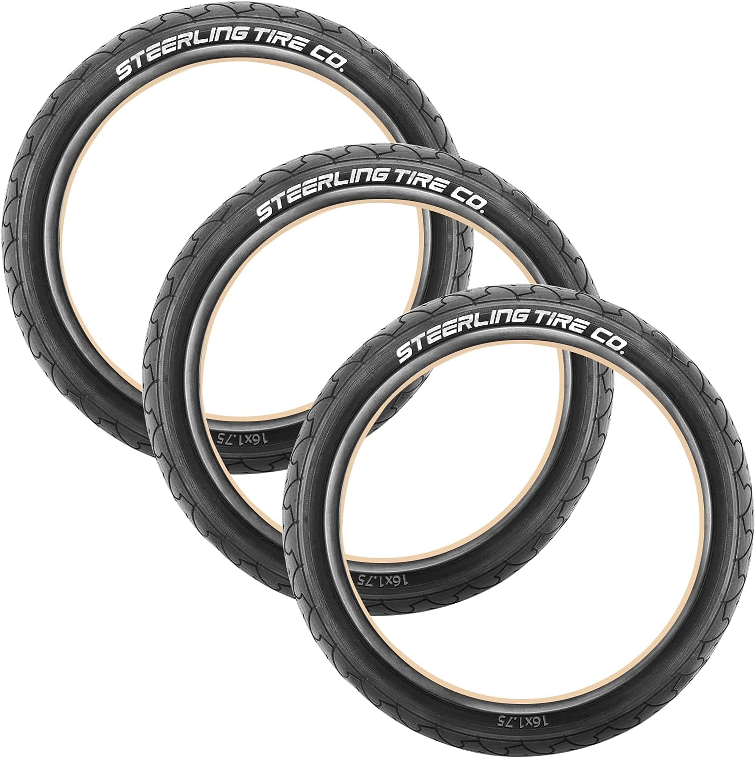 [3-Pack 16" x 1.75 Wheel Replacement Tires for BOB Ironman & All Baby Jogging Strollers with Three 16 Inches Wheels