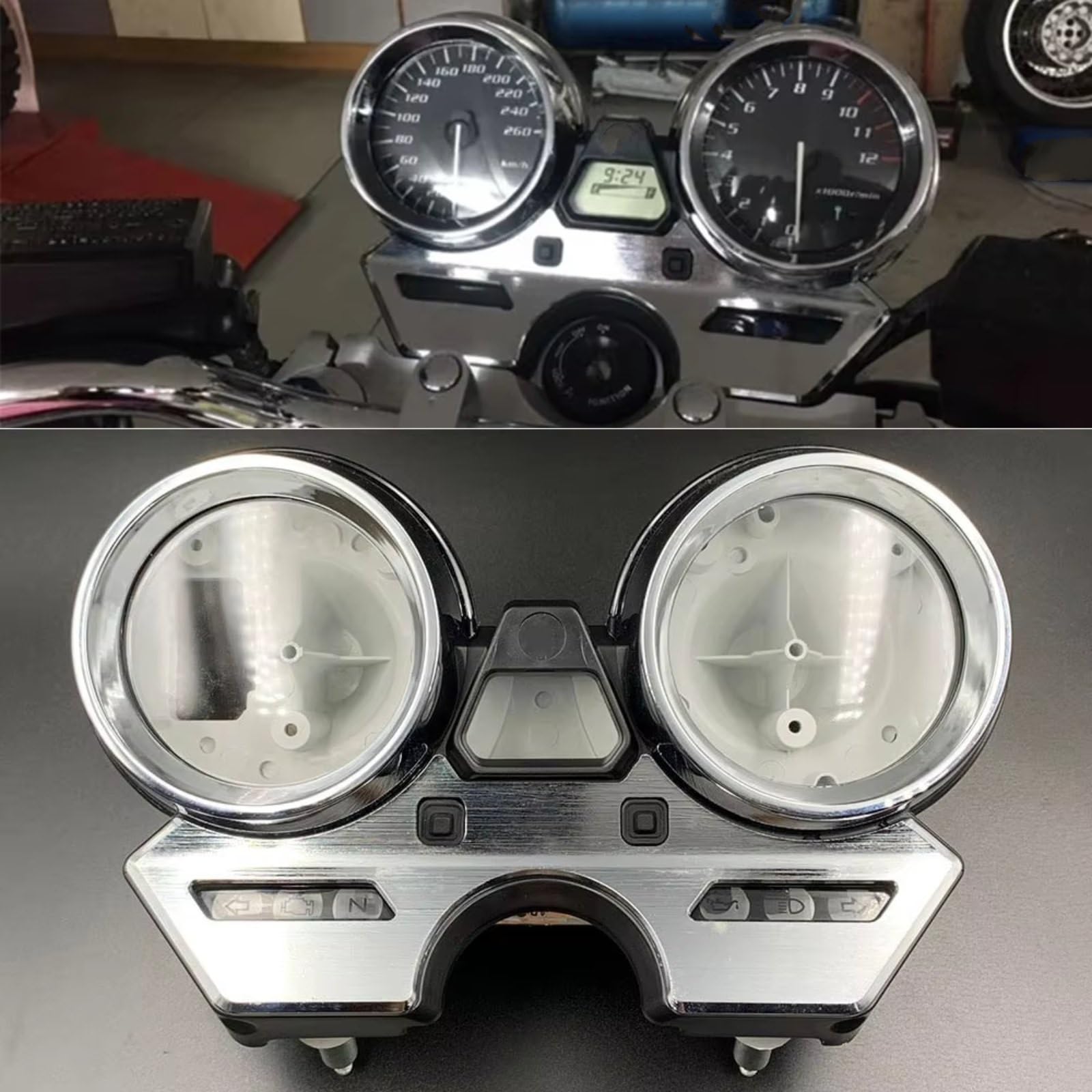 Tachimetro Cassa Compatibile Con Yamaha Per XJR1300 Per XJR400R 2004 2005 2006 2007 2008 Copri Indicatori Contachilometri Moto Ricambi Accessori(1 set)