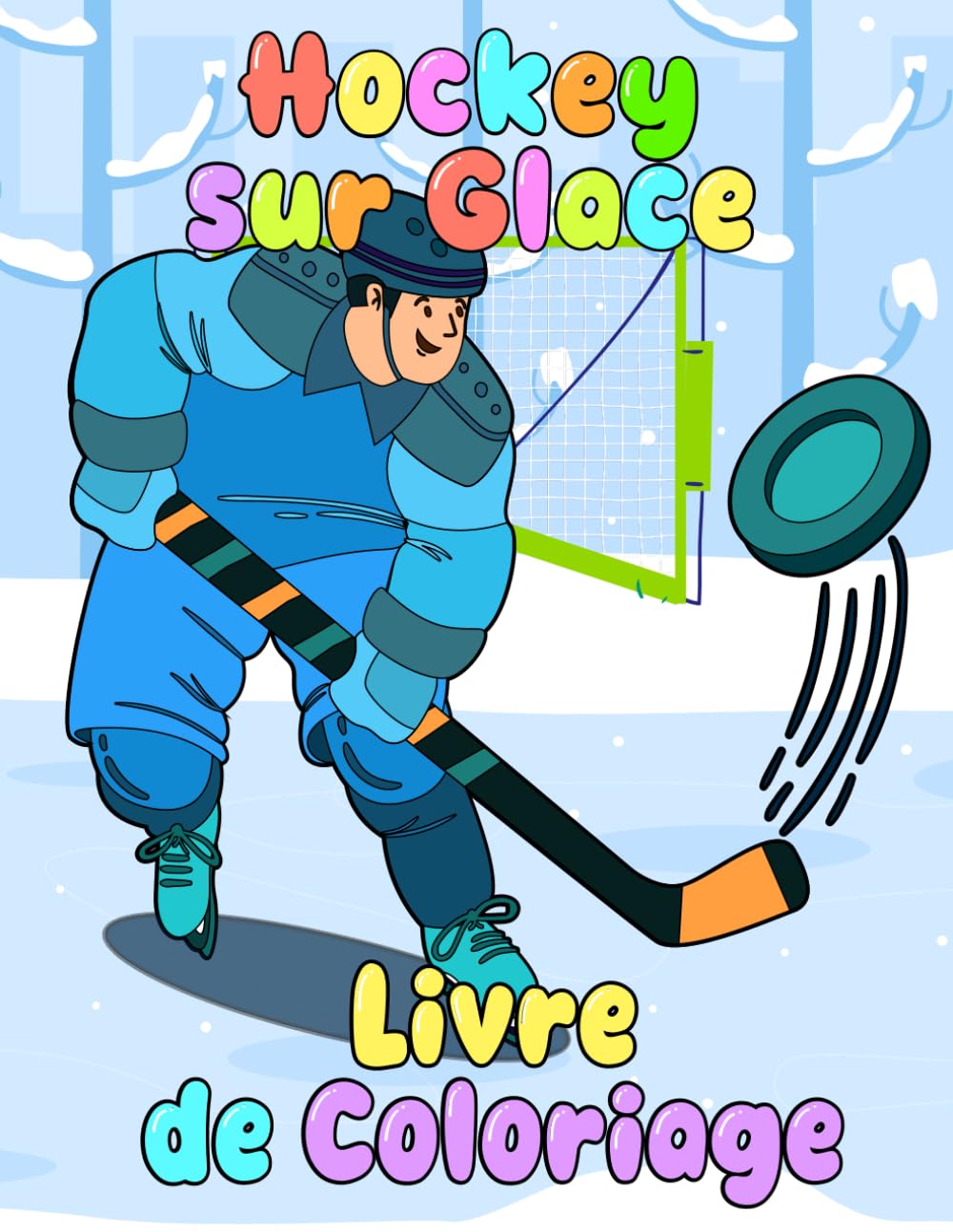 Hockey sur Glace Livre de Coloriage: 30 Coloriages pour filles et garçons