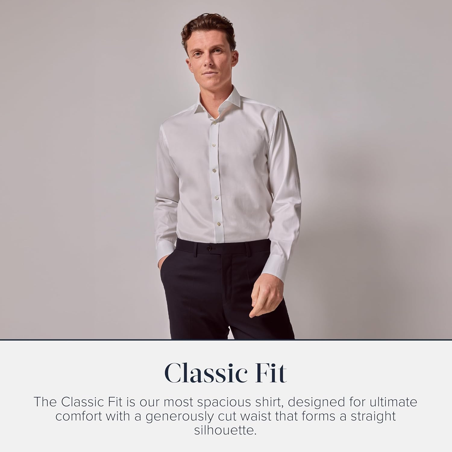 Jermyn Street Collection by Hawes and Curtis - Men’s White Oxford Dress Shirt – 100% Cotton, Classic Fit Oxford Shirt - Image 5