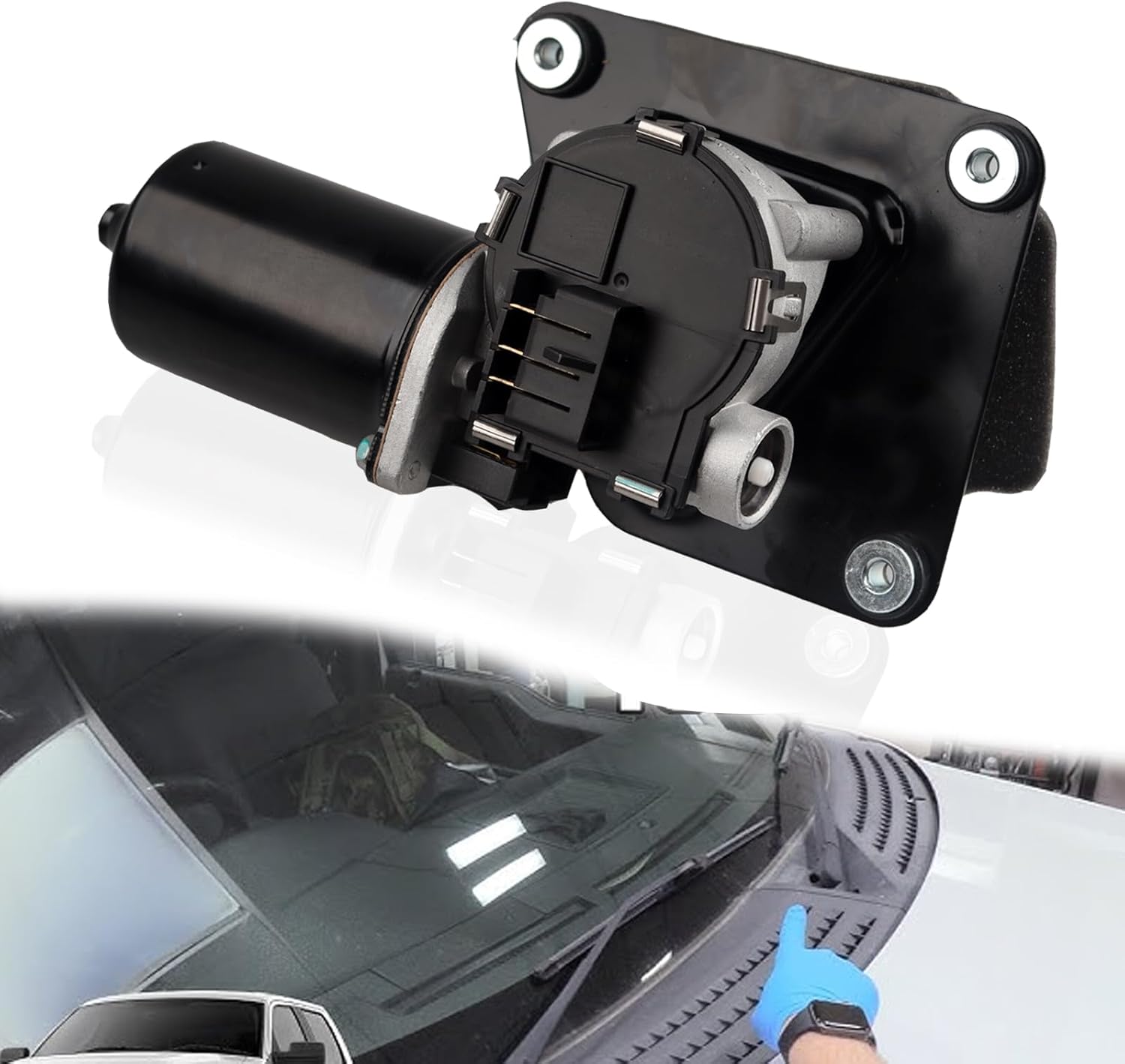 Front Wiper Motor Compatible with Ford F150 F250 F350 F700 F800 Bronco 1987-1996, 1990-1996 F Super Duty, 1990-1994 F600 Replacement Window Windshield Wiper Motor E7TZ17508A WPM299 601-201