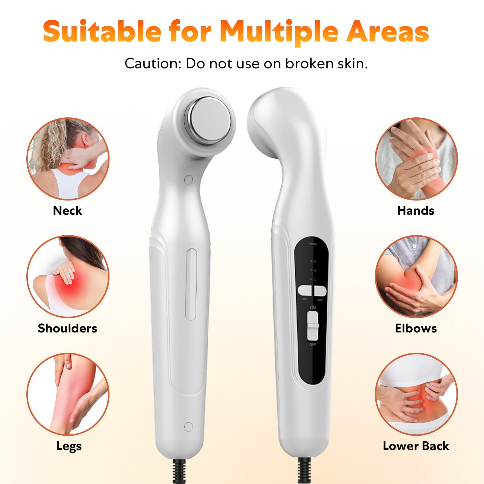 Dispositivo Per Fisioterapia Ad Ultrasuoni, Dispositivo a ultrasuoni per la casa Dispositivo portatile ad ultrasuoni per la terapia, 3 livelli di velocità per dolori muscolari e alla schiena
