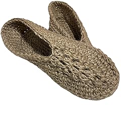 Hemp Hand knit Socks Slippers Men's-Women's-Unisex-Hemp home slippers-slipper shoes (9 US Man)