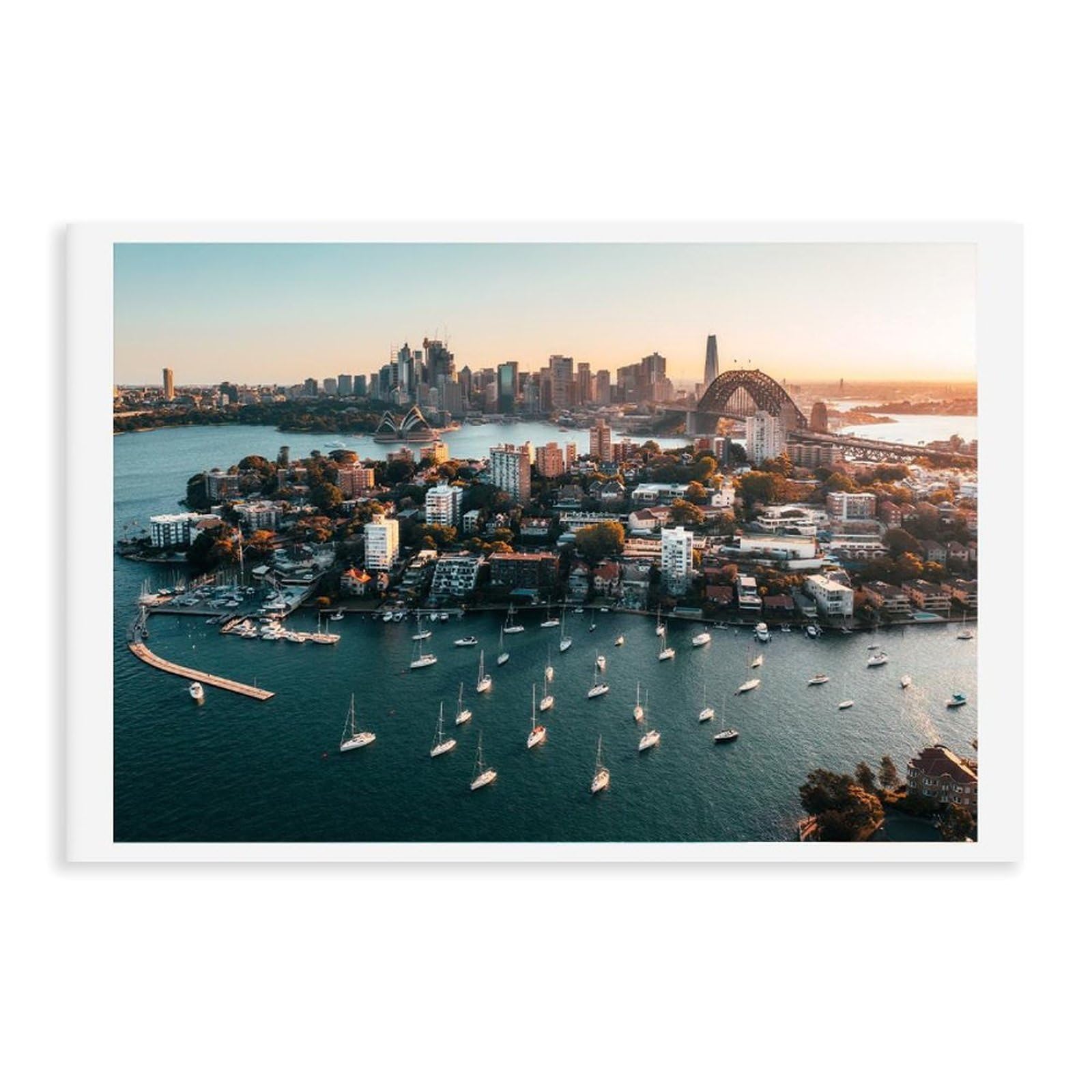 HEYANM Sydney Harbour Print Australia Travel Wall Art Canvas Poster Bedroom Office Room Decor Gift Unframe 24x36inch