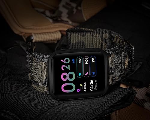 Miniatura 2 de Hemsut - Correa de reloj compatible con Amazfit, correa deportiva de nailon resistente de camuflaje con diseño de bucle tejido para Amazfit GTS 44