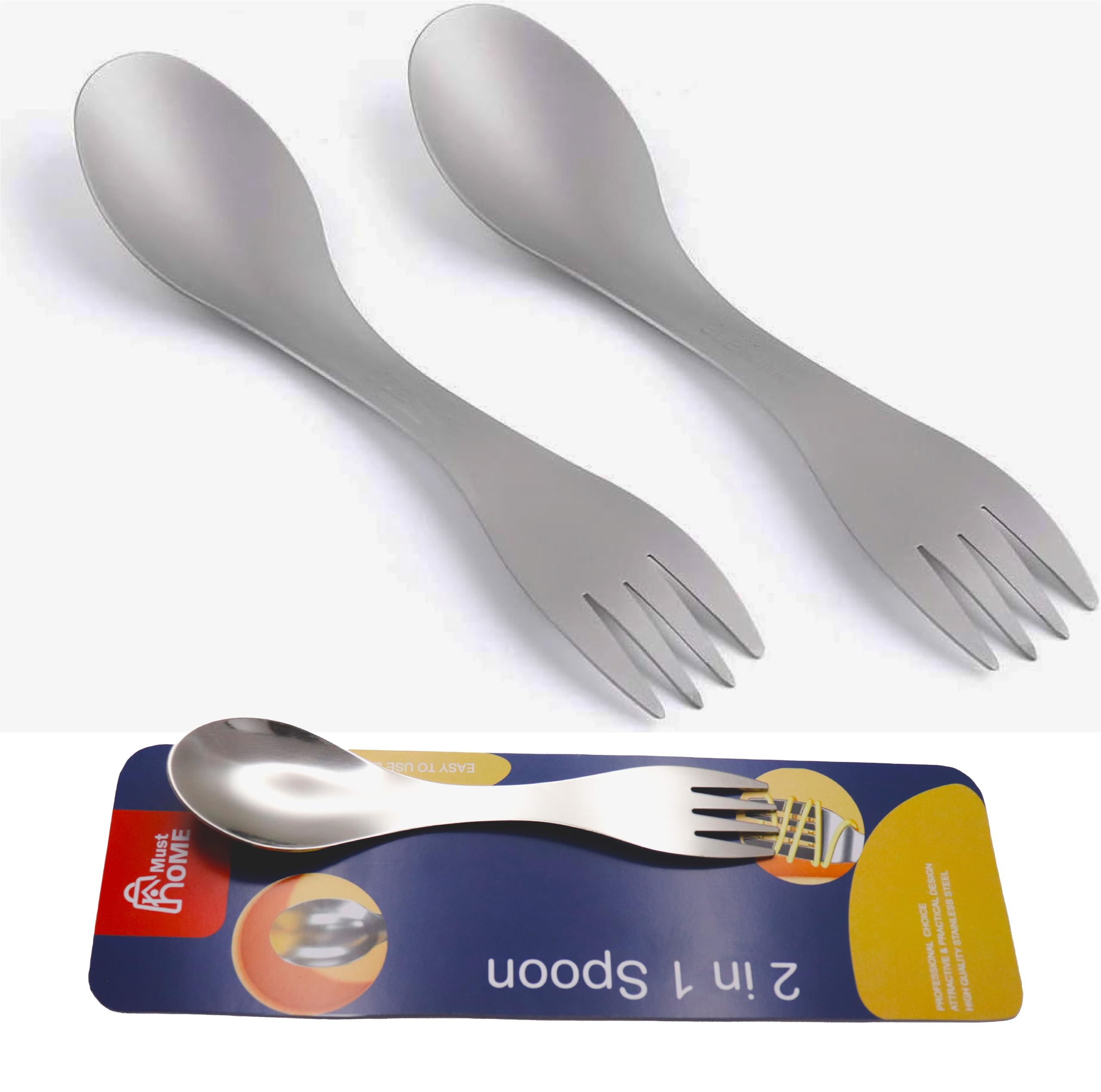 MustHome | Camping Cutlery for Picnic Hiking Trekking | Reusable Travel Utensils | Stainless Steel Cutlery Set Combo | Spoon and Fork Cutlery Set for Women, Men, Kids Pack of 2 (4) (B0CMJV4ZB9) Amazon Price History, Amazon Price Tracker