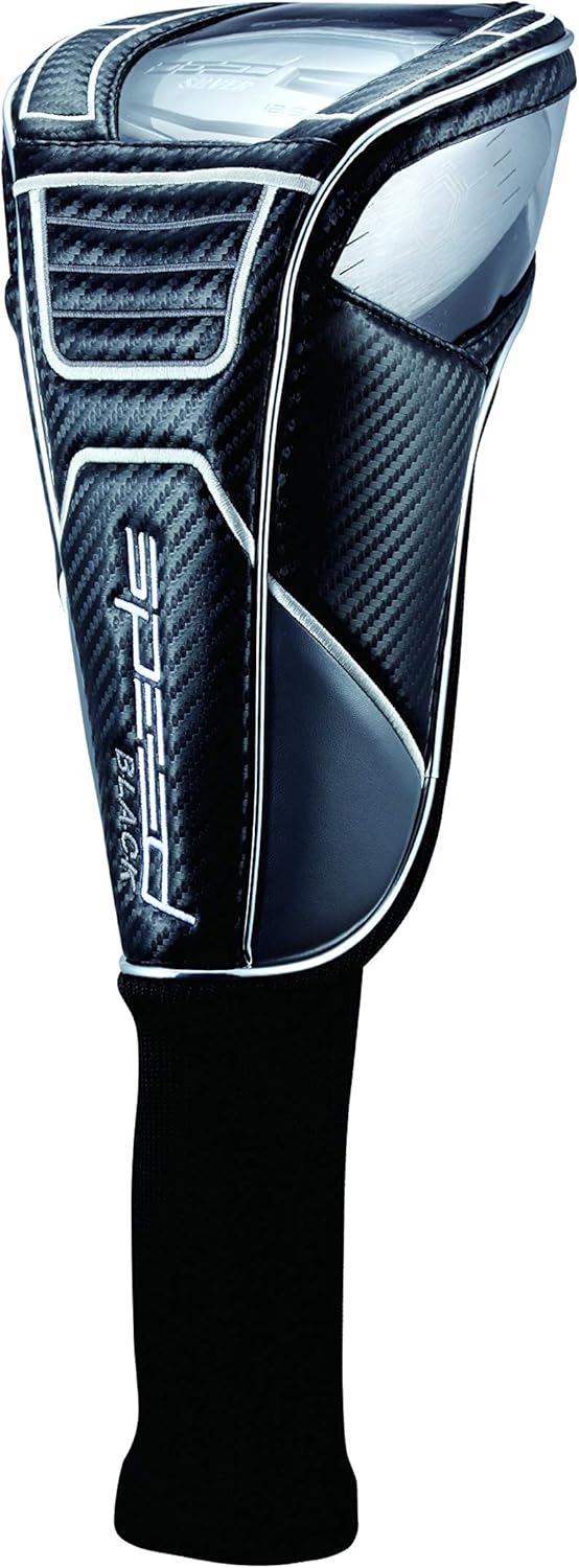 Speed System Golf Driver Includes Super Lightweight Titanium Driver, 12 Premium Golf Balls, 2 Spring Loaded Tees - Choose Based on Your Driving Distance or Swing Speed (Black, Right Hand)