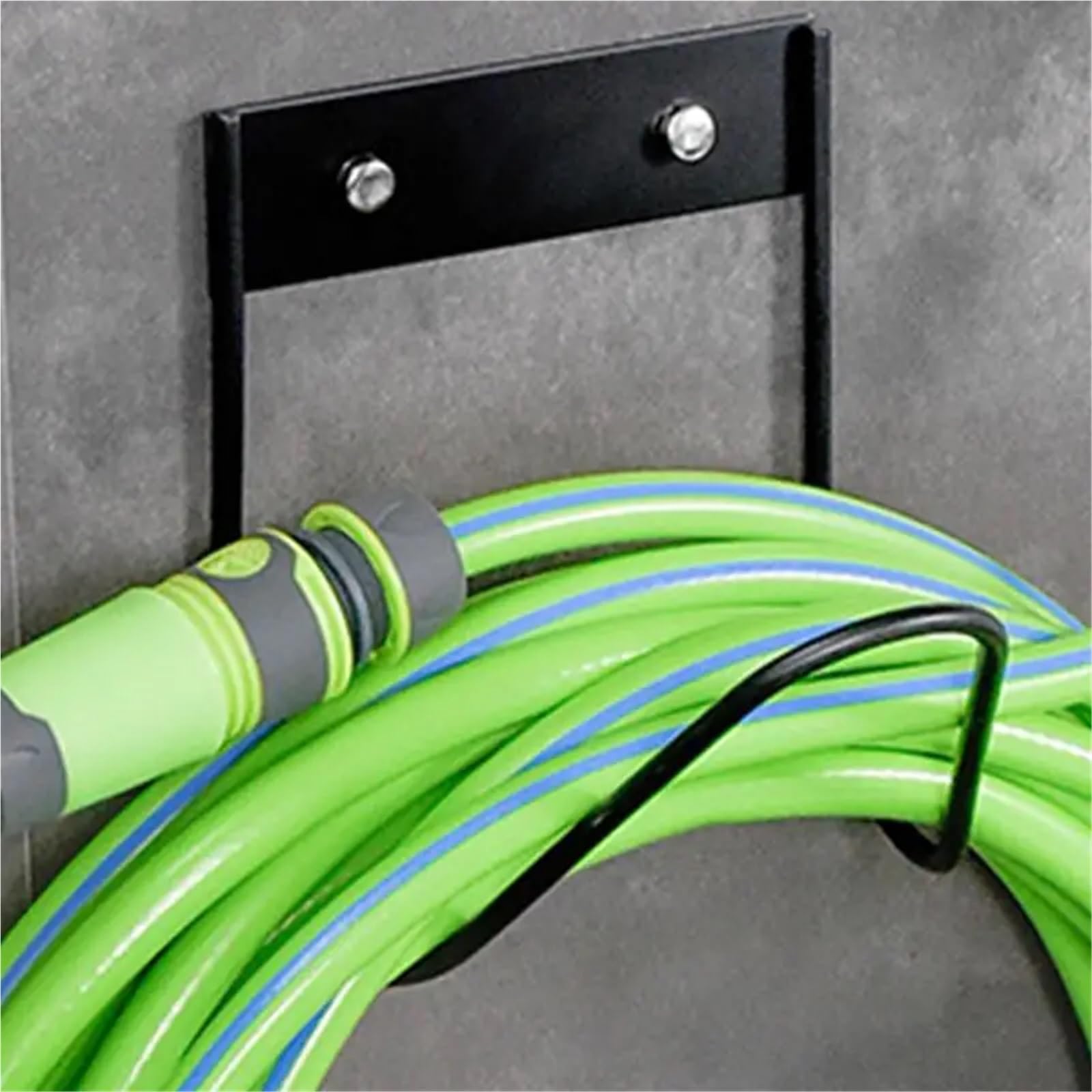 Soporte Manguera Jardin Soporte for Manguera de jardín Acero Inoxidable, pequeño Gancho Pared for, Ideal for Agua, Aire, mangueras hidráulicas y Cuerdas(Black)
